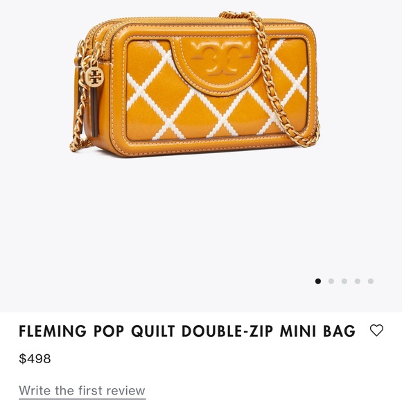 Fleming Pop Quilt Double Zip Mini Bag - Picture 8 of 9